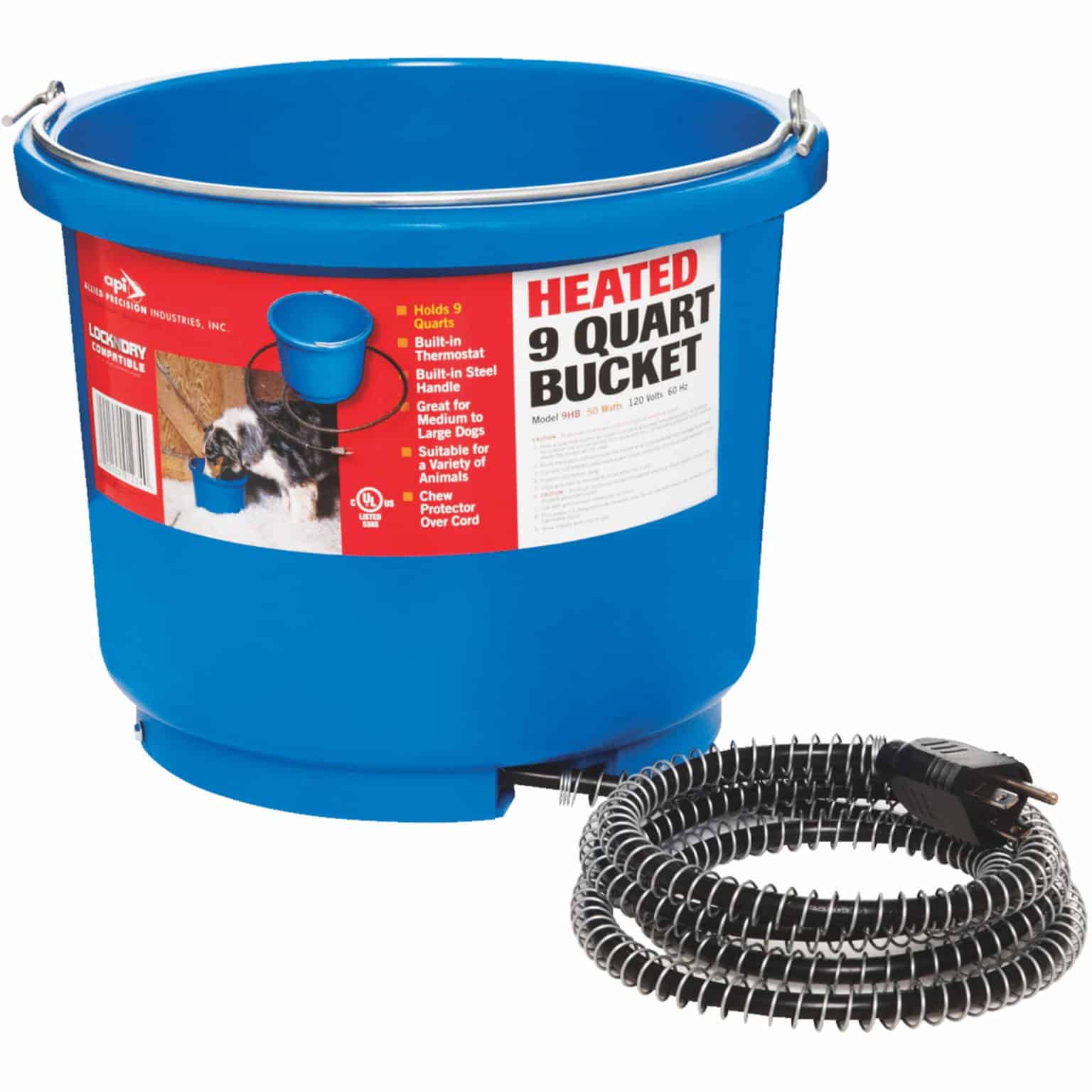 Heated Water Bucket 9 Quart UPCO Pet Supplies