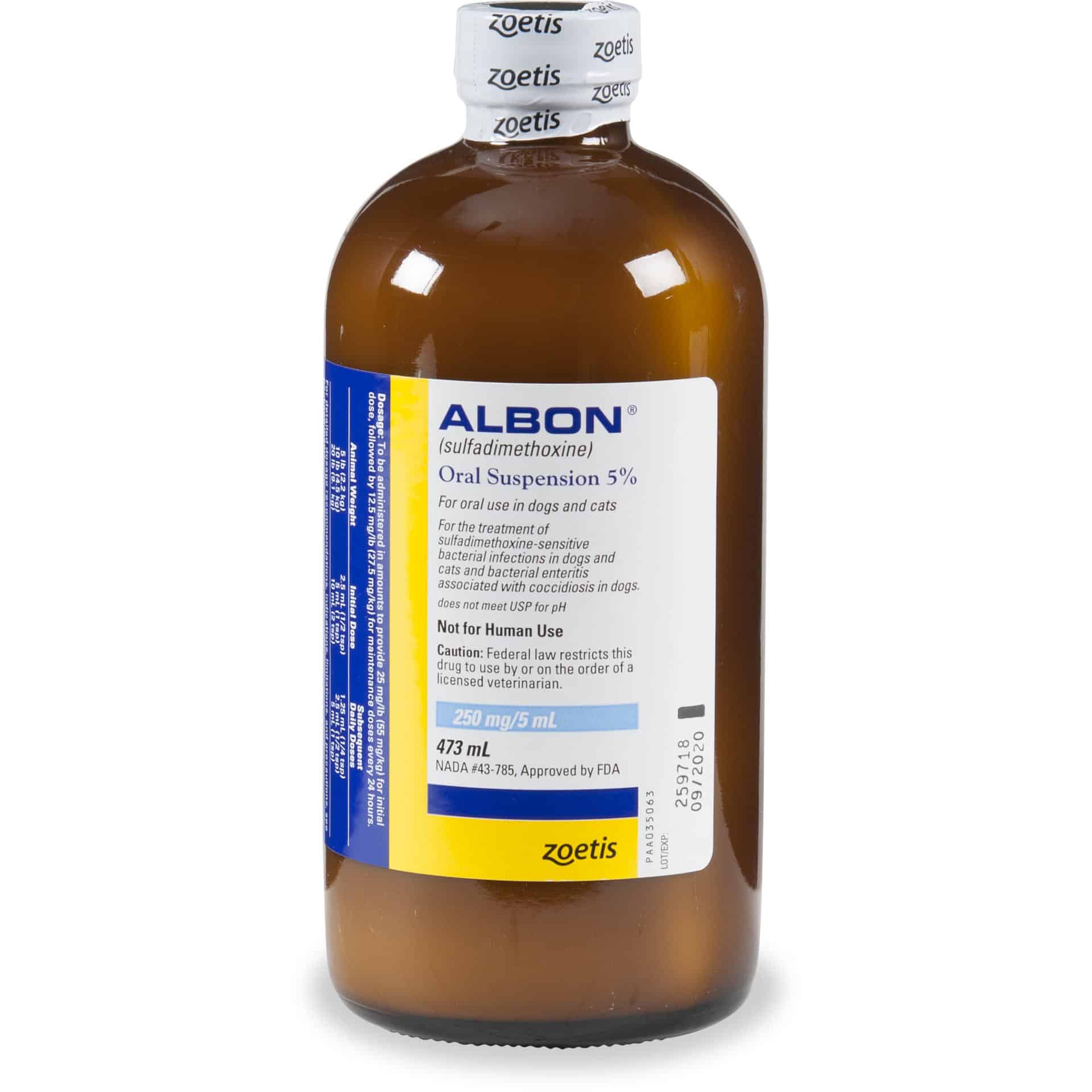 Albon Oral Suspension 16 oz UPCO Pet Supplies