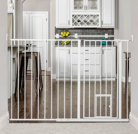 Carlson® Maxi Extra Tall Walk-Thru Pet Gate with Pet Door