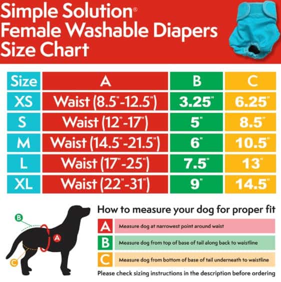 Simple Solution Reusable Dog Diapers X-Small