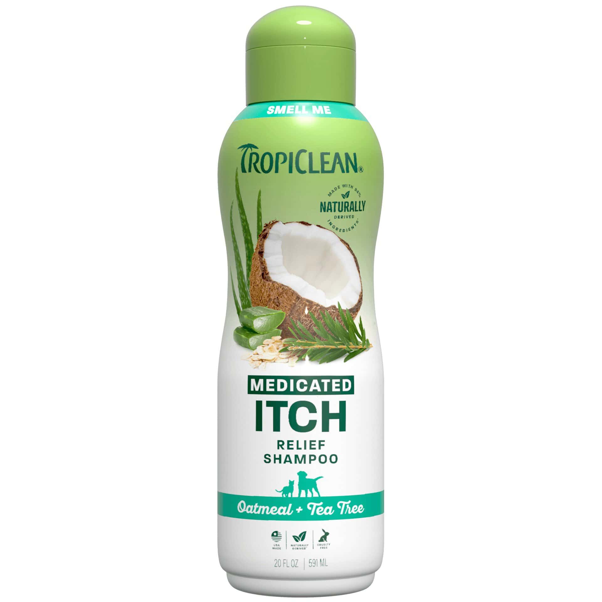 TropiClean Oatmeal and Tea Tree Medicated Itch Pet Shampoo 20 oz