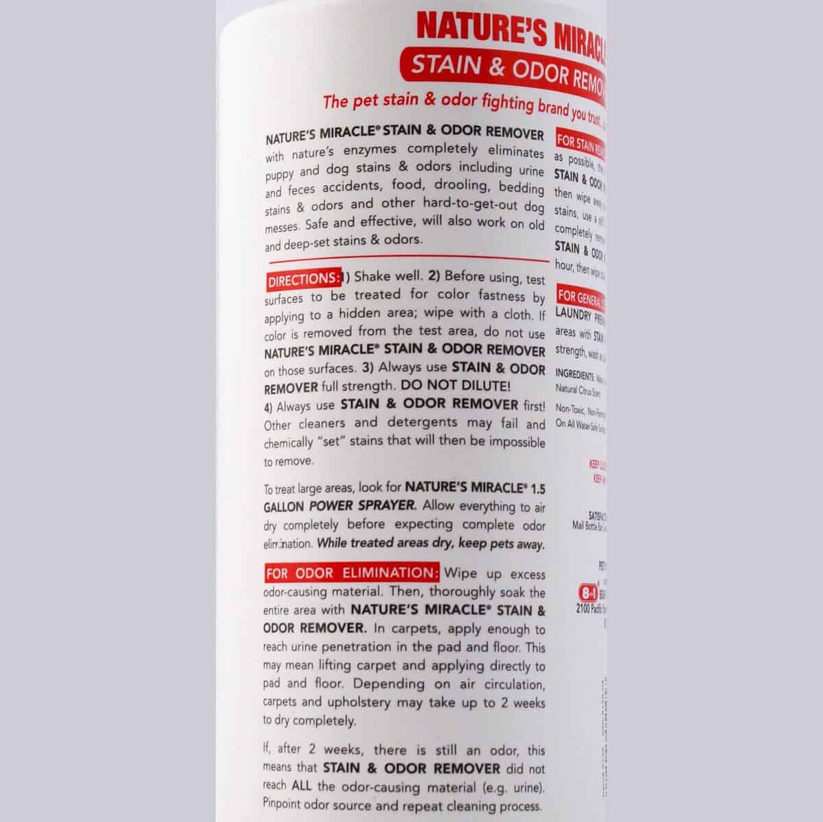 Nature's Miracle Stain & Odor Remover 32 oz