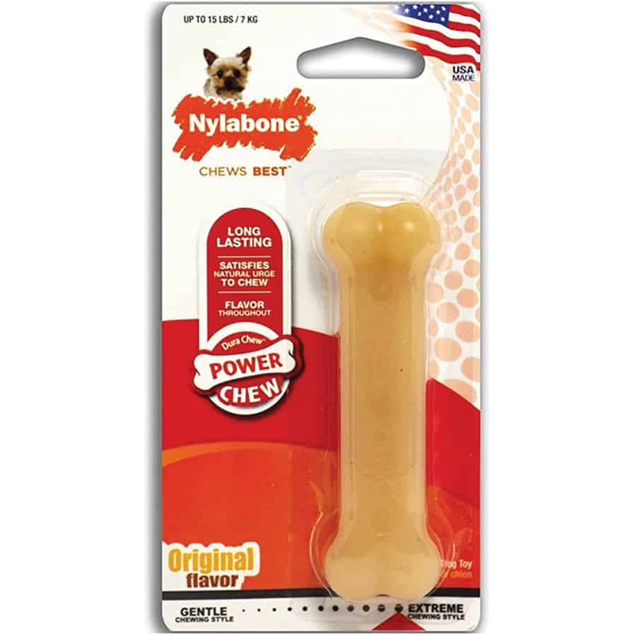 thumbnail image 2 of Dog Chew Toy Chew Ring Bone & Toy Twin Pack Chicken Flavor Medium Up To 35 Lbs Nylabone Puppy 2 of 14