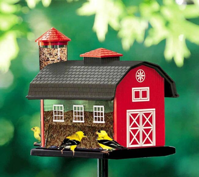 Red Barn Combo Bird Feeder
