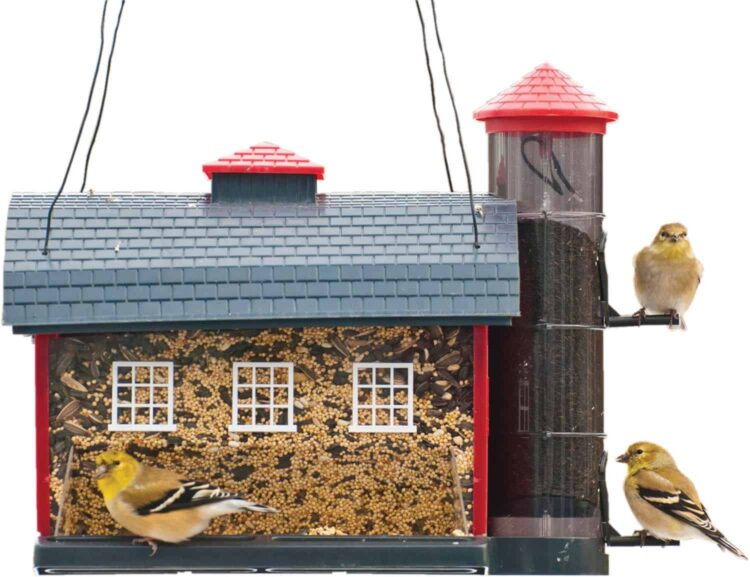 Red Barn Combo Bird Feeder