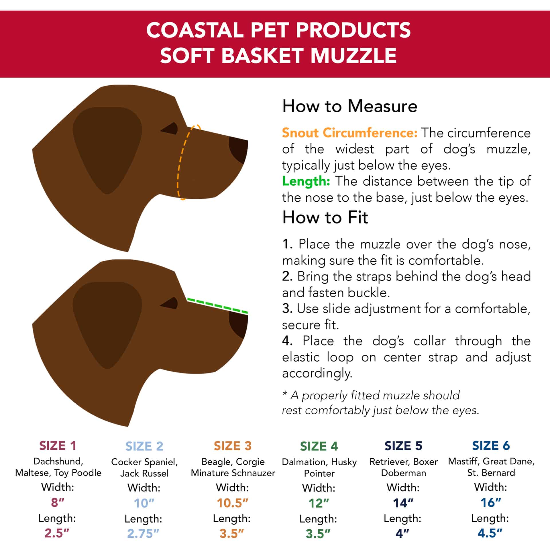 Coastal Soft Basket Muzzle for Dogs UPCO Pet Supplies