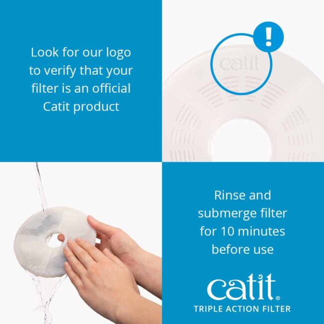Catit Triple Action Fountain Filter 2 Pack