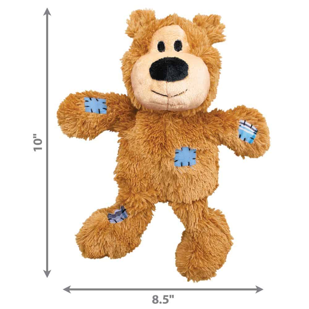 KONG Wild Knots Jumbo Bear Dog Toy - Giant Plush With Squeaker & Rope Skeleton