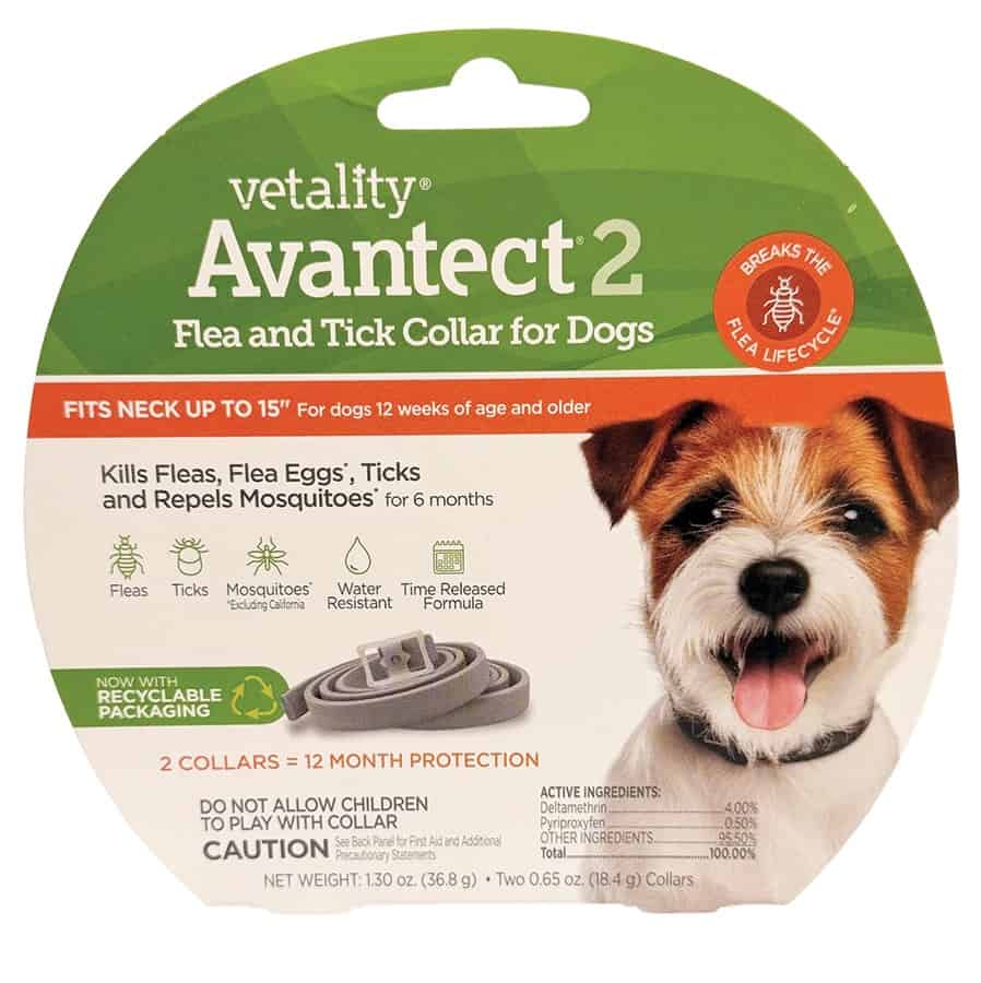 Vetality Avantect II Flea & Tick Collar for Small/Medium Dogs 15"