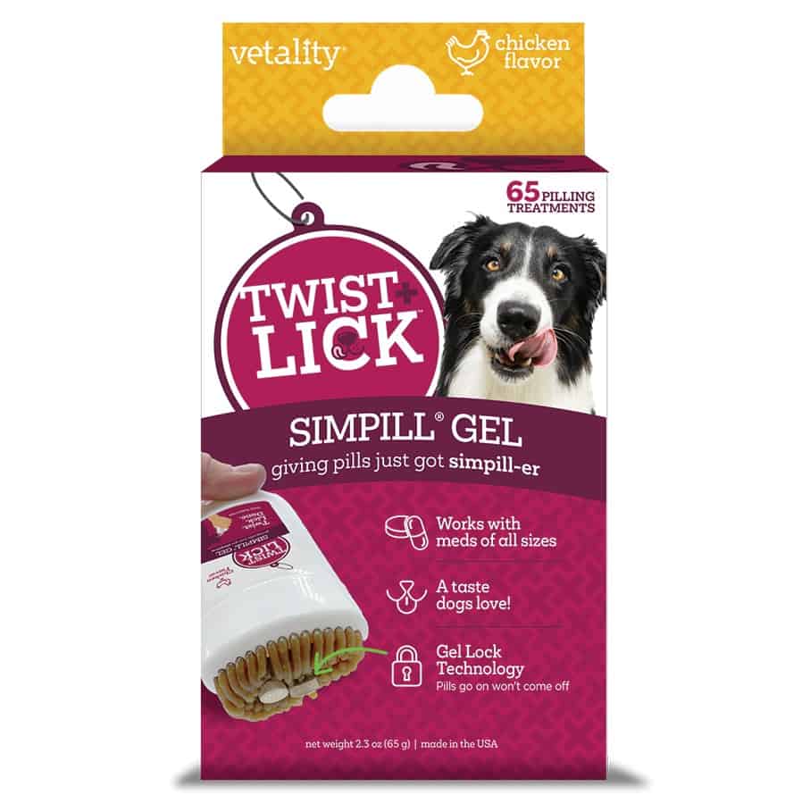 Vetality Twist & Lick Simpill Gel Pill Dispenser Dog Treat