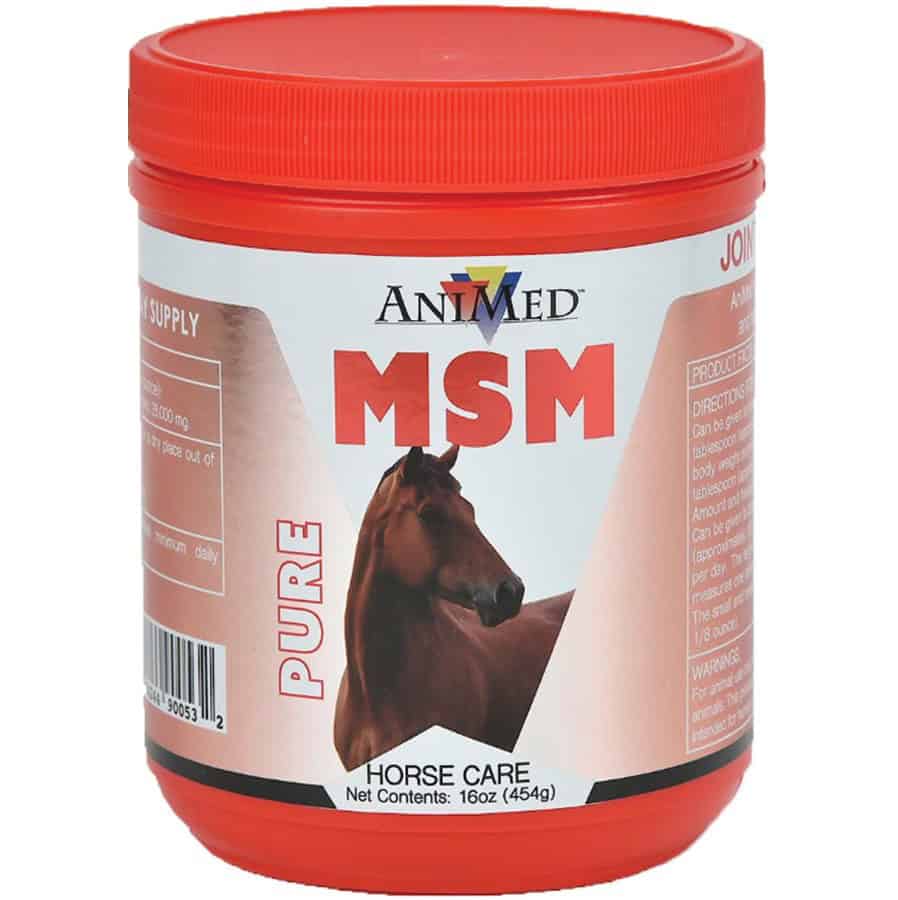 AniMed Pure MSM Joint Support Powder Horse Supplement 16 oz