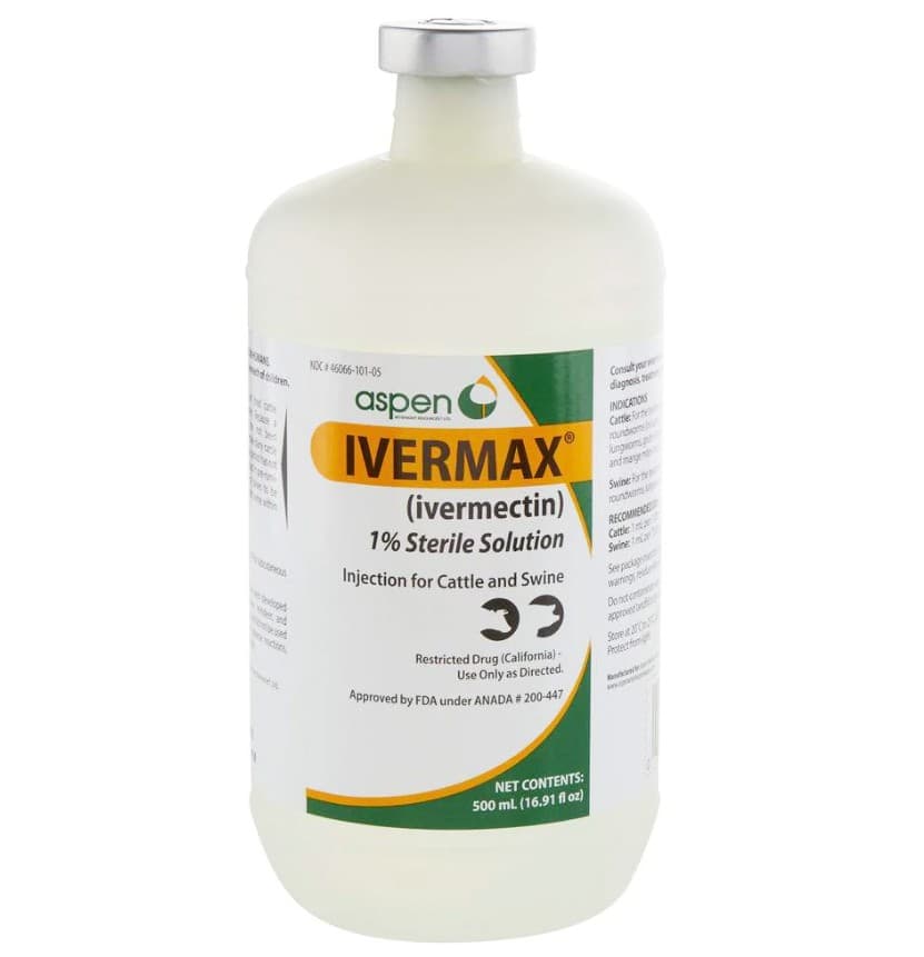Aspen Ivermax Ivermectin 1% Injection 500 mL