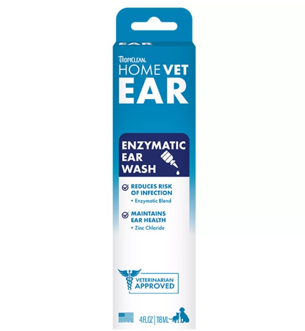 Tropiclean HomeVet Soothing Ear Wash 4 oz