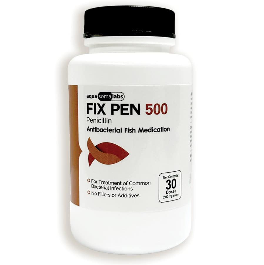 Fix Pen (Penicillin) Tablets Fish Antibiotics 500 mg 30 Ct
