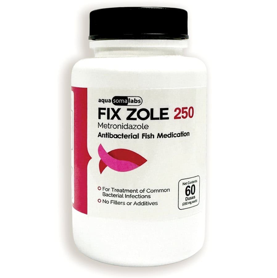 Fix Zole (Metronidazole) Tablets Fish Antibiotics 250 mg 60 Ct