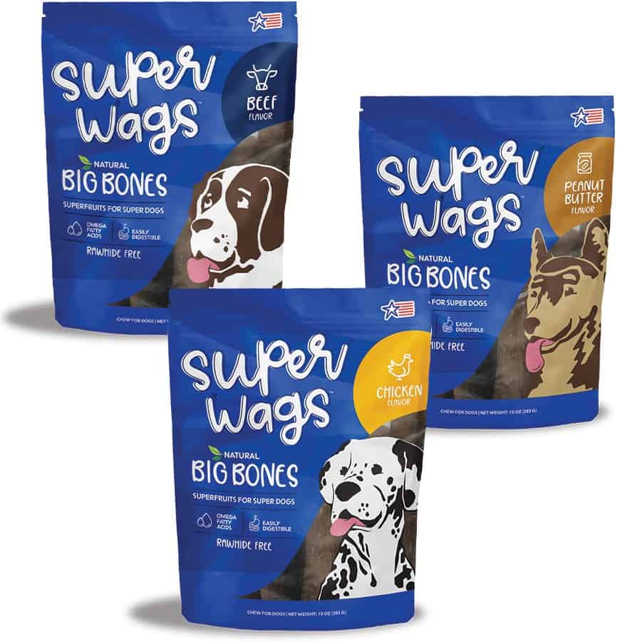 Super Wags Big Bones Dog Chew Treats 10 oz