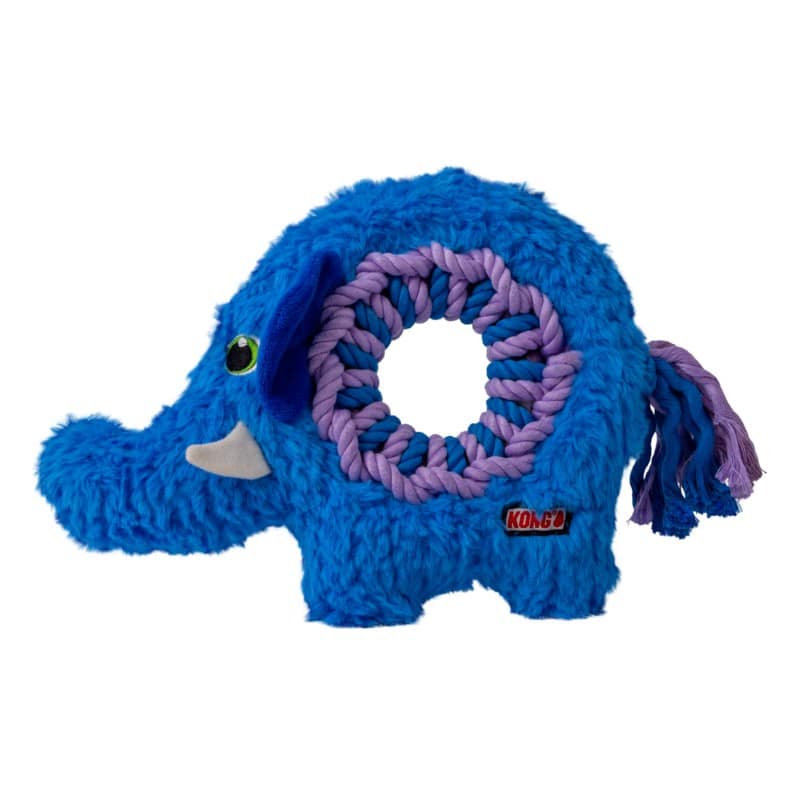 KONG Ringaroos Elephant Rope & Plush Dog Toy