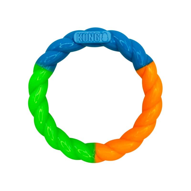 KONG Twistz High-Viz Ring Dog Toy Small