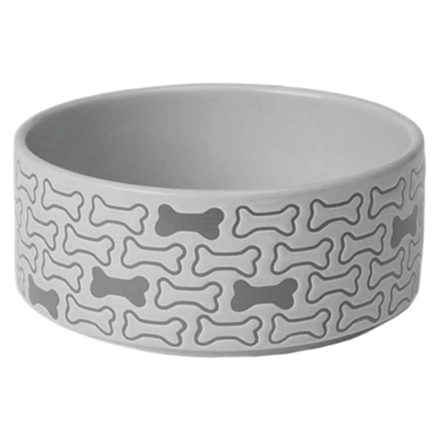 Petrageous So Many Bones Gray Stoneware Bowl 6"