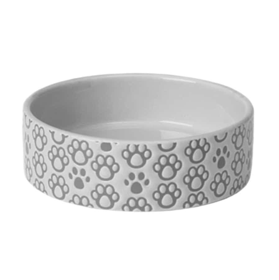 Petrageous All the Paws Gray Stoneware Bowl 5"