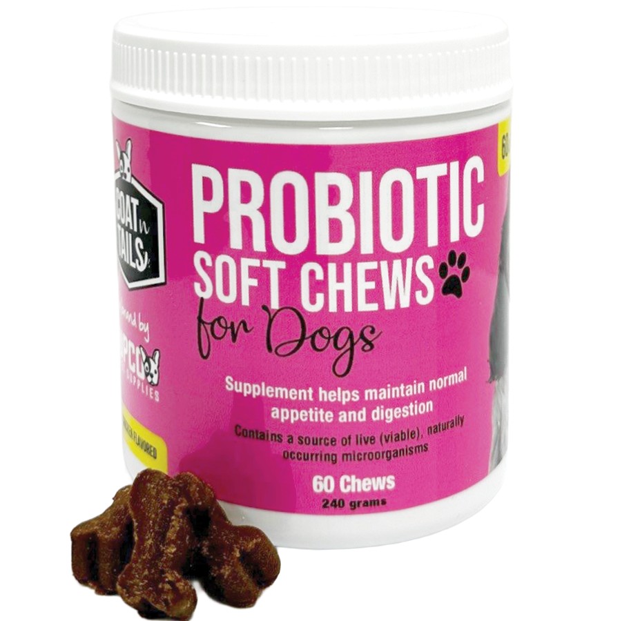 Coat N' Tails Probiotic Soft Chews for Dogs 60 Ct