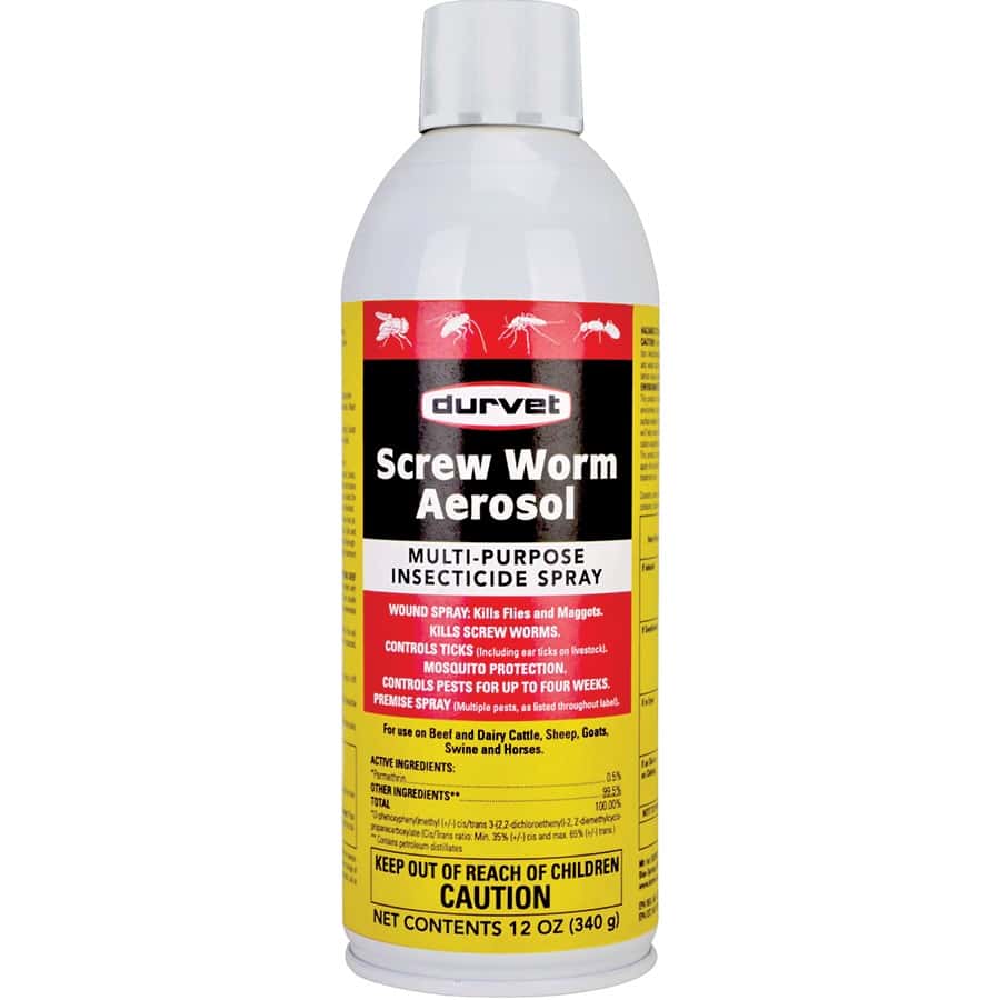 Durvet Screw Worm Aerosol Insecticide Spray 12 oz