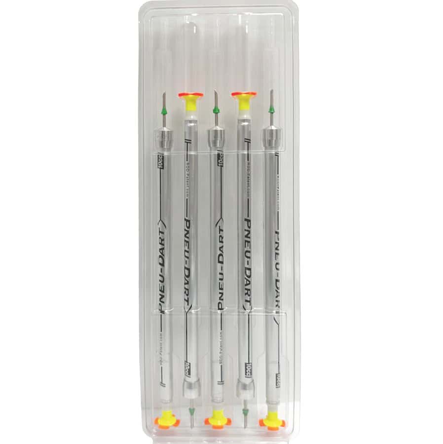 Pneu-Dart RDD Device Type U Disposable Livestock Inj 5 Ct