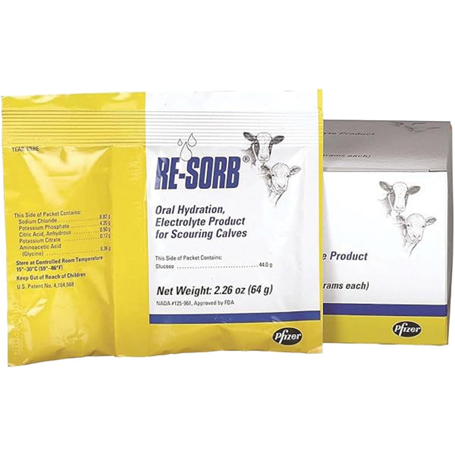 Resorb Electrolyte for Scouring Calves 64 gm