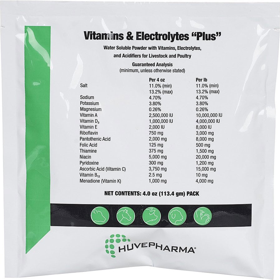 Vitamins & Electrolytes Plus for Livestock 4 oz