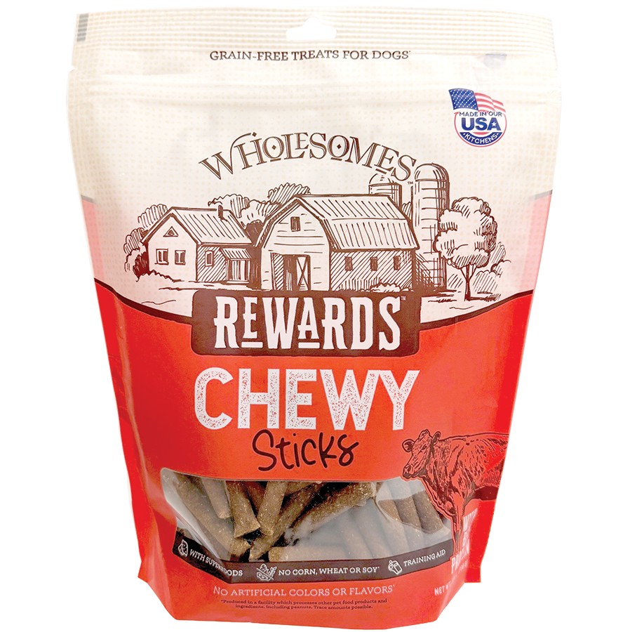 Wholesomes Rewards Chewy Sticks Beef Dog Treats 25 oz