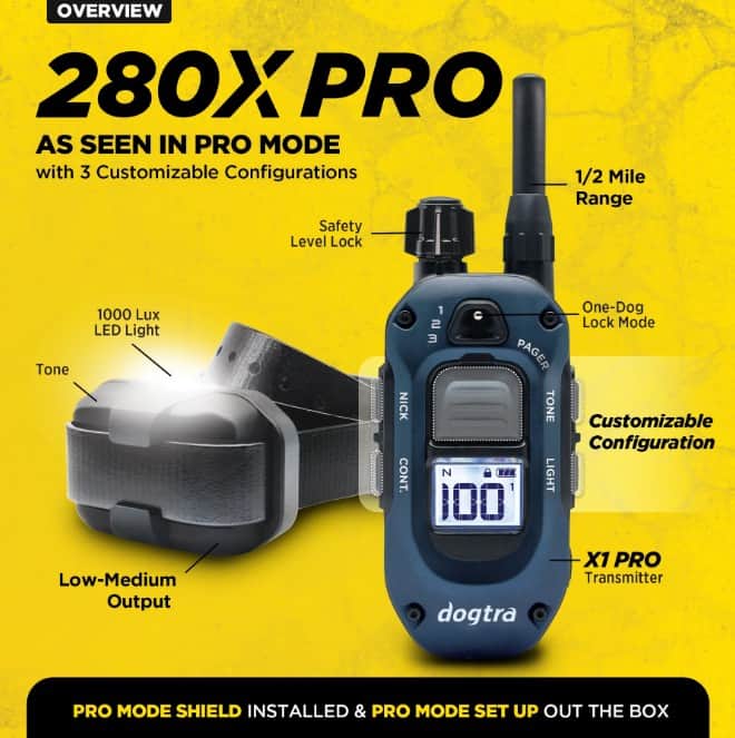 Dogtra 280X PRO 1-Dog Unit Remote Training Collar