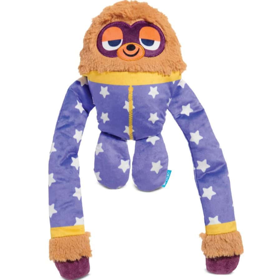 BARK® Slow Jams Dan Sloth Crinkle Body Squeaky Dog Toy
