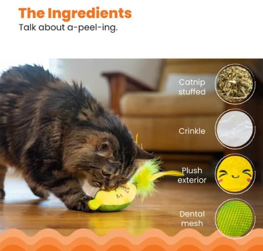 Catstages® Peelin' Good Banana Kicker Dental Catnip Toy