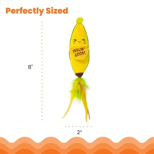 Catstages® Peelin' Good Banana Kicker Dental Catnip Toy