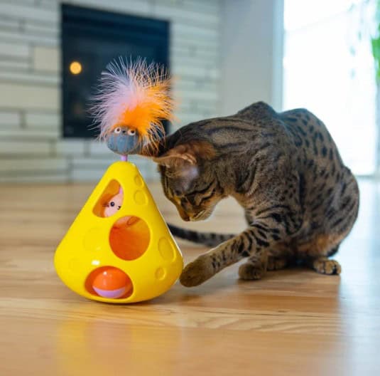 Catstages® Mousin' Around Wobble Wedge Interactive Cat Toy