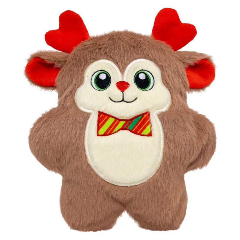 KONG Holiday Snuzzles Bow Tie Reindeer Dog Toy MD