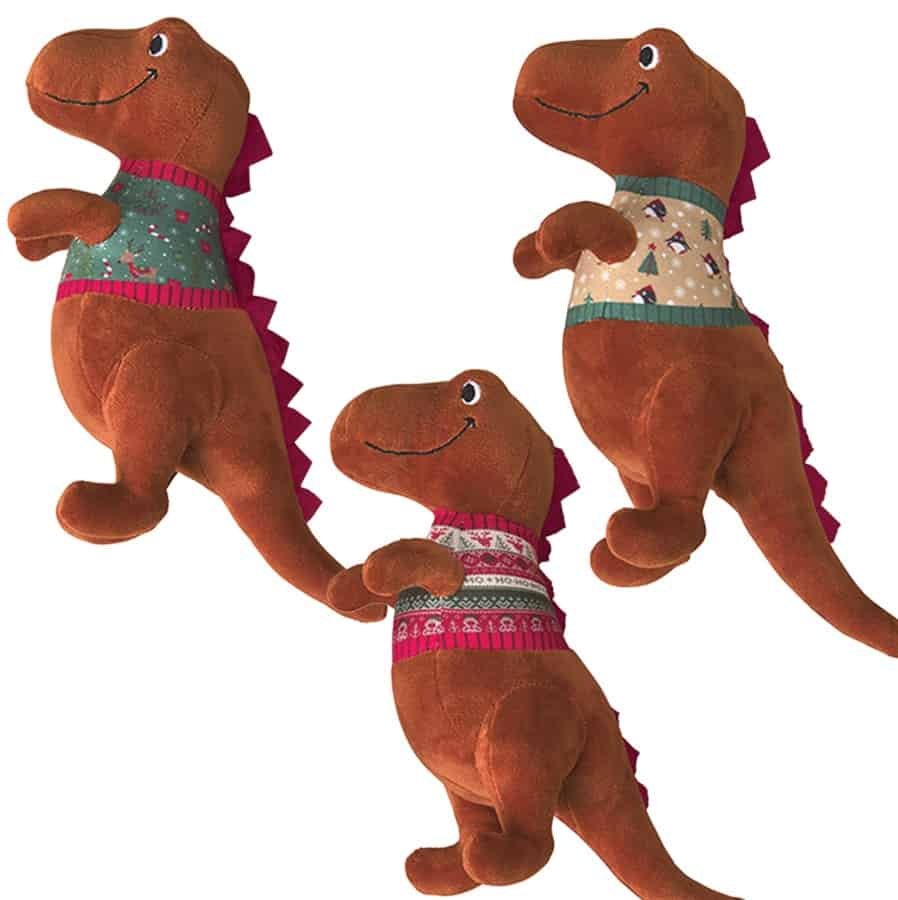SPOT® Holiday Dinosaur Plush Dog Toy Assorted 10"