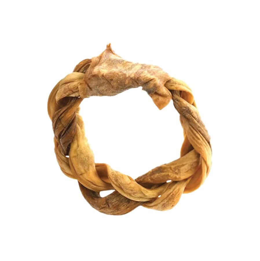Braided Lamb Collagen Ring Dog Chew 6.5" – 3.5 oz