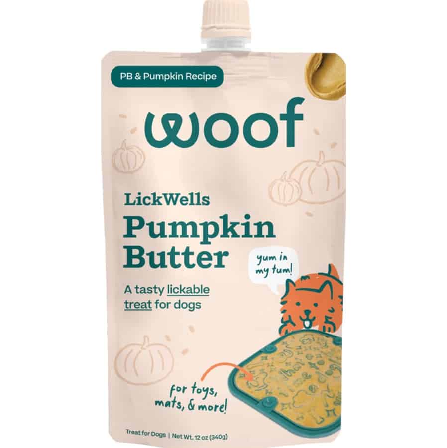 Woof® LickWells Pumpkin Butter Lickable Dog Treat Spread 12 oz