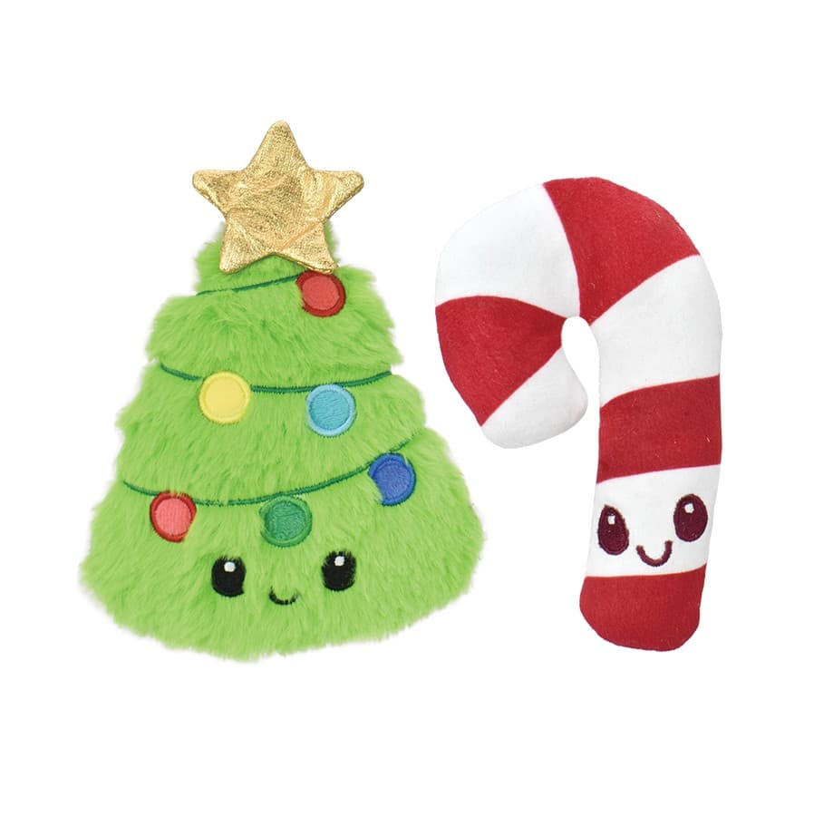 MiniPet Holiday Plush Dog Toys 5" – 2 Pack