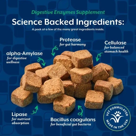 Digestive Enzymes Plus Prebiotic & Probiotic Soft Chews for Dogs 70 Ct