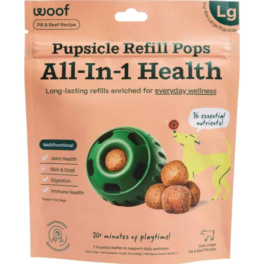 Woof® Pupsicle Pops All-in-1 Health Beef Grain-Free Dog Treat Refills