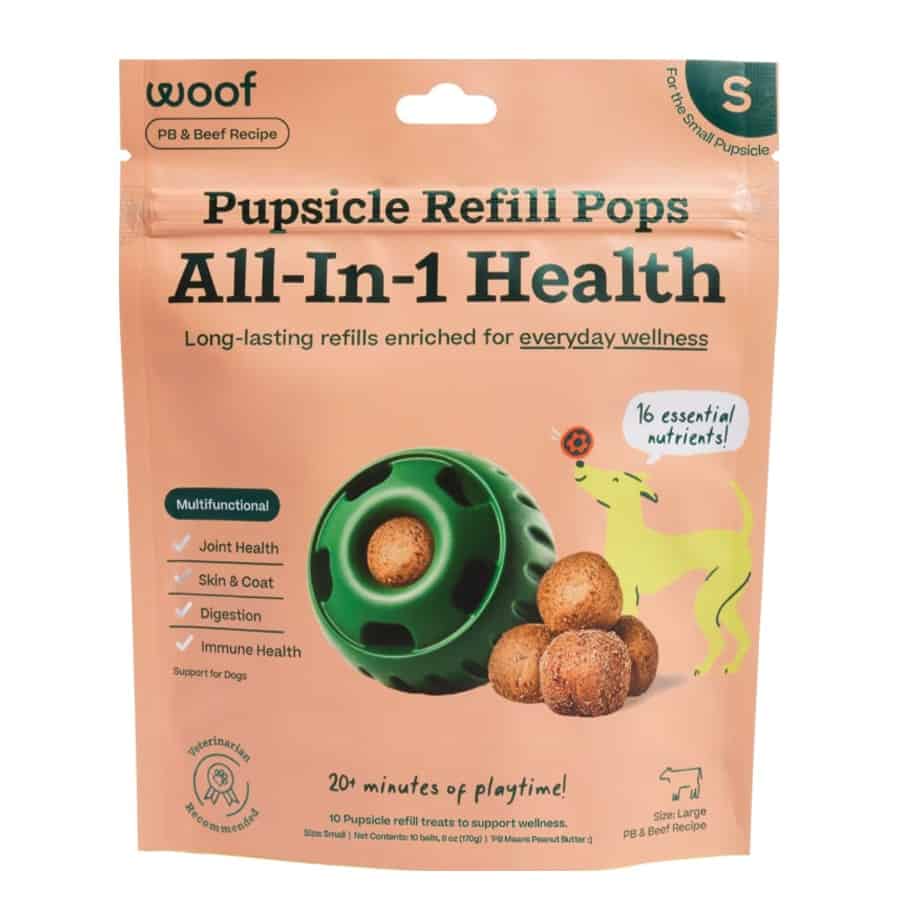 Woof® Pupsicle Pops All-in-1 Health Beef Grain-Free Dog Treat Refills