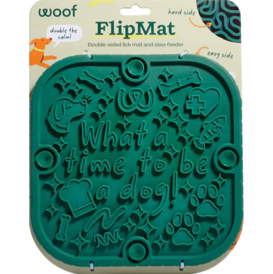 Woof® FlipMat Double-Sided Lick Mat & Slow Feeder Dog Toy